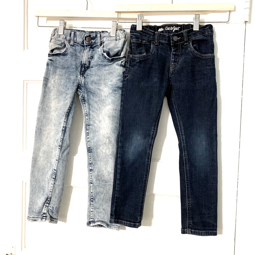H&M Boys Slim Fit Jean / Size 5-6 & Cat & Jack Boys Skinny Jeans / Size 5T